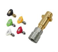 Crabop Adaptateur de buse à connexion rapide 6,35 mm pour nettoyeur haute pression Bosch Karcher - Embout de pulvérisation à haut débit en alliage d'aluminium pour nettoyage de voiture et terrasse (B)