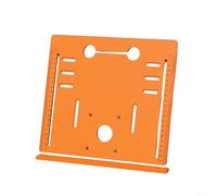 Crabop Base de coupe du bois sans perçage, guide chanfrein à 45° pour scies de 10,2 cm, support sans perçage avec échelle, plaque en bakélite pour des coupes précises (28 x 15 cm) (28 x 25 cm)