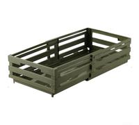 Crabop Boîte de Rangement Extensible PP pour Cuisine et Bureau, 51cm | Boîte de Rangement Extensible en PP, Grande Capacité avec Poignées, Organisateur pour Cuisine et Bureau, Vert