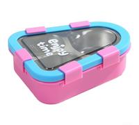 Crabop Boîte en acier étanche 470 ml Boîte en acier étanche multi-sections | Design multi-compartiments, sépare efficacement les aliments, parois isolées, s'adapte aux portions adultes