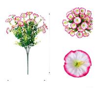 Crabop Bouquet de Gloires du pour jour Artificielles en Soie et Eucalyptus Réalistes, Résistantes aux UV, 35 cm, pour Décoration de Mariage et Intérieur(Pink)