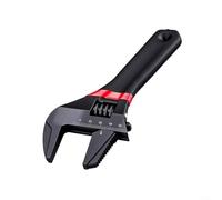 Crabop Clé réglable à poignée courte pour espaces restreints e salle de bain en acier au carbone robuste avec mâchoire large pour enlever l'écrou du robinet (20,3 cm)