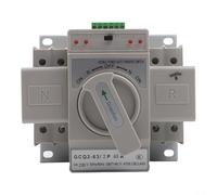 Crabop Commutateur de transfert automatique à double puissance 2P 63 A pour changement de générateur ATS, commutation rapide sans couture 220 V/400 V avec indicateur pour alimentation de secours