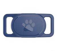 Crabop Coque de protection en silicone pour Xiaomi Tag, coque souple antichoc avec support de collier pour animal de compagnie, coque étanche anti-perte pour suivi extérieur de chien et chat, noir (C)