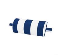 Crabop Coussin Tête Rayé pour Chaise Longue Jardin - pour textilene Respirant, Housse Lavable, Fixation Élastique, 35x15x5,5 cm, Vert(Blue Striped)