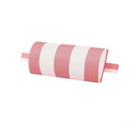 Crabop Coussin Tête Rayé pour Chaise Longue Jardin - pour textilene Respirant, Housse Lavable, Fixation Élastique, 35x15x5,5 cm, Vert(Pink Stripes)