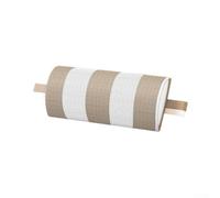 Crabop Coussin Tête Rayé pour Chaise Longue Jardin - pour textilene Respirant, Housse Lavable, Fixation Élastique, 35x15x5,5 cm, Vert(Tan Striped)