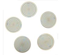 Crabop Disque polarisé à cinq éléments : oscillateur multi-fréquences pour soulager la douleur naturelle, pendentif bien-être en cuivre de 10 cm pour la maison et les voyages (blanc)