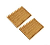 Crabop Ensemble Plateaux pour bois Naturel 28x19cm Lisse Ensemble Plateaux(41cm)