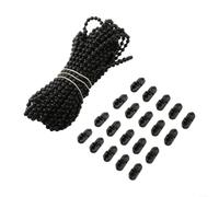 Crabop Ensemble pour chaîne Stores 10m + 10 Paires Connecteurs, Plastique pour Installation pour facile Rideaux Enrouleurs Verticaux et Romains(Set)