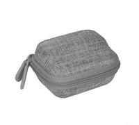 Crabop Étui de transport rigide pour caméra d'action avec cache d'objectif pour Insta360 Go3 3S, sac de rangement en cuir PU EVA pour randonnée, voyage (gris)