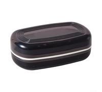Crabop Étui Shampoing Solide Étanche Double Couche PP(black) | pour plateau drainant amovible, séchage rapide, évite la boue, prolonge la durée de vie du , pratique