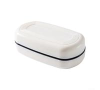 Crabop Étui Shampoing Solide Étanche Double Couche PP(white) | pour plateau drainant amovible, séchage rapide, évite la boue, prolonge la durée de vie du , pratique
