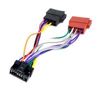 Crabop Faisceau de câblage radio 16 broches compatible avec autoradio Alpine stéréo connecteur ISO Installation rapide Noir