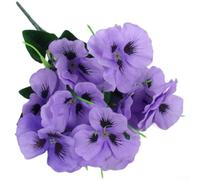 Crabop Fleurs Artificielles Pensées en Soie 36cm pour déco Mariage Maison