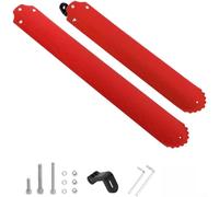 Crabop Garde-boue pliable et réglable pour Fender avec drainage vague pour roues de 35,6 à 55,9 cm, noir, rouge