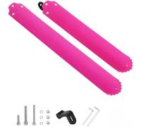 Crabop Garde-boue pliable et réglable pour Fender avec drainage vague pour roues de 35,6 à 55,9 cm, noir, rose rouge