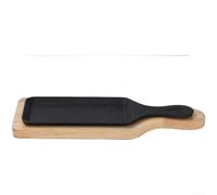 Crabop Grande plaque chauffante en fonte pour cuisinière à gaz (43 x 11,5 x | Les rainures profondes évacuent les graisses, cuisson plus saine, striées pour saisir la surface, idéal pour les steaks et