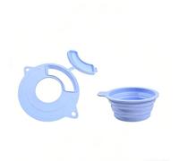Crabop Housse de bol mélangeur en silicone avec tasses à mesurer, 22,9 cm pour protection anti-éclaboussures pour batteurs sur socle à tête inclinable de 4,5 à 5 litres, couvercle anti-poussière pour