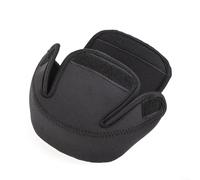Crabop Housse de moulinet de pêche portable en néoprène pour roues rotatives, protection contre le sel, l'humidité et les rayons UV, noir (M 15 x 14 x 5,5 cm)