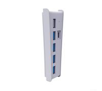 Crabop Hub USB pour console PS5 Slim Pro - Répartiteur USB 3.0 à 4 ports haute vitesse 5 Gbit/s Adaptateur de transfert de données pour accessoires de jeu, souris, clavier, clé USB, rallonge compacte