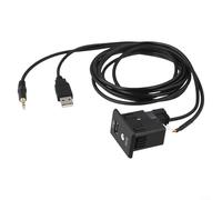 Crabop Interface audio AUX pour Nissan 370Z Altima Frontier Rogue, câble d'extension USB avec OEM 28023-4BA0B, adaptateur stéréo noir pour voiture