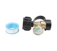 Crabop Jauge de régulateur de bouteille de gaz GPL - Indicateur phosphorescent - Connexion POL en laiton pour caravanes et camping-cars