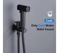 Crabop Kit Bidet Toilette Alliage Zinc Montage Mural Doré(Black) | Double mode spray, haute pression pour efficace, nettoyage doux puissant, pour idéal personnelle