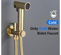 Crabop Kit Bidet Toilette Alliage Zinc Montage Mural Doré(Gold) | Double mode spray, haute pression pour efficace, nettoyage doux puissant, pour idéal personnelle