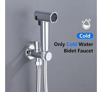 Crabop Kit Bidet Toilette Alliage Zinc Montage Mural Doré(silver) | Double mode spray, haute pression pour efficace, nettoyage doux puissant, pour idéal personnelle