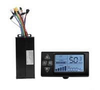 Crabop Kit Contrôleur et Affichage Brushless 40A 1500W-2000W 36V-52V avec Ecran LCD S861 3 Modes Carré/Sinusoïdal pour E-Bike Scooter Noir