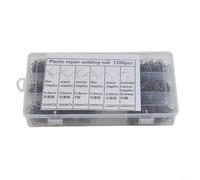 Crabop Kit d'agrafeuse à chaud de soudage en plastique 1200 pièces en acier inoxydable 304 pour réparation de pare-chocs et garde-boue