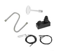 Crabop Kit d'allumage à bouton-poussoir avec e valve de gaz pour gaz naturel, valves de 0,6 cm et 0,8 cm, outil de 7,6 cm et fil de 900 mm pour barbecue extérieur (B)