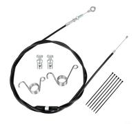 Crabop Kit de câble d'accélérateur de 190,5 cm, en acier inoxydable résistant à l'usure, pour remplacement du moteur Go Kart, avec ressorts de retour de pédale et extrémités de câble