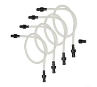 Crabop Kit de pipe à lait pour machine à café pour cappuccino mousse | Lot de 4 tuyaux de 38 cm, 8 connecteurs inclus, vue transparente, résistant à la graisse, remplacement rapide