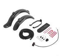Crabop Kit de support de garde-boue et de feu arrière pour scooter Xiaomi M365 1S Pro, en PVC renforcé avec panneau de tableau de bord, kit de mise à niveau de sécurité anti-éclaboussures (noir)