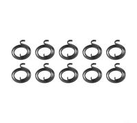 Crabop Lot de 10 boutons de porte en acier inoxydable noir pour ressorts de torsion 2,5 tours 19 mm ID pour poignée gauche et droite Kit de remplacement