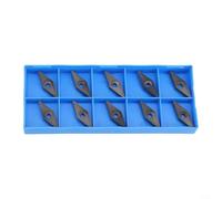 Crabop Lot de 10 inserts en carbure VCMT160404-SM de qualité IC907 pour tournage en acier, haute rigidité et résistance à l'usure pour supports SVJCR dans l'usinage industriel