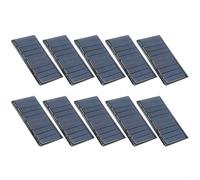 Crabop Lot de 10 mini panneaux solaires 5 V 60 mA, efficacité de 23,5 %, polycristallin, 68 x 37 mm, pour projets de bricolage, éclairage de jardin et modèles