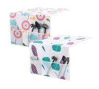 Crabop Lot de 2 housses de réfrigérateur en PEVA 130 x 54 cm anti-poussière | Imperméable pour la surface, protège contre les déversements, poches de rangement latérales, motif géométrique