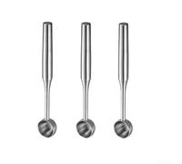 Crabop Lot de 3 grandes cuillères à melon en acier inoxydable | Design épais, empêche la flexion, poignée ergonomique, idéal pour les friandises dures