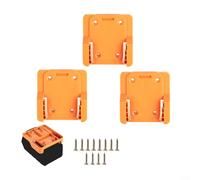 Crabop Lot de 3 supports de fixation polyvalents pour batterie Ridgid pour outils AEG 18 V, support mural peu encombrant pour un rangement sûr, organiseur en plastique (lot de 3/5/10)