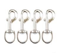 Crabop Lot de 4 clips de fixation pour mât de drapeau - Double crochet pivotant en alliage de zinc - Dissse solide - Taquet de rechange pour bannière extérieure - Accessoires de manche à air