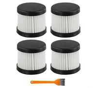 Crabop Lot de 4 filtres HEPA H13 de rechange pour Karcher CVH 2, CVH 3 pour aspirateurs à main sans fil Plus avec brosse de nettoyage