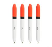 Crabop Lot de 4 flotteurs de pêche en bois de balsa 8 g pour pêche Predator Rouge pour pointe blanche et orange pour Fox Rage HD Gear