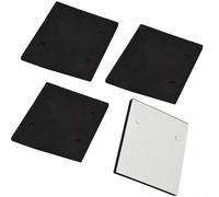Crabop Lot de 4 patins en mousse avec 4 trous, tapis de rechange auto-adhésifs pour ponceuse 4510, 10,9 x 10,9 cm