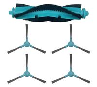 Crabop Lot de 5 brosses d'aspirateur pour robot, avec rouleau principal et brosses latérales pour Conga 2499 Ultra Home pour ATVEL pour SMARTGYRO R80 Base, pièces de rechange en nylon