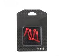 Crabop Lot de 6 boulons de tige de vélo M5 x 18 mm revêtus de titane finition arc-en-ciel pour fixation de guidon de route VTT Matériel coloré (vis rouges)