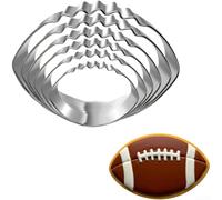 Crabop Lot de 6 pièces de pâtisserie en acier inoxydable pour biscuits et | Comprend des formes de football et de noix, lot de 6 pièces, motifs créatifs à faire soi-même, coupe précise