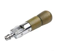 Crabop Machine à coudre manuelle en cuir, portable en bois-métal pour poinçon, kit d'alêne pour bricolage, travaux manuels, réparations, 13,3 cm